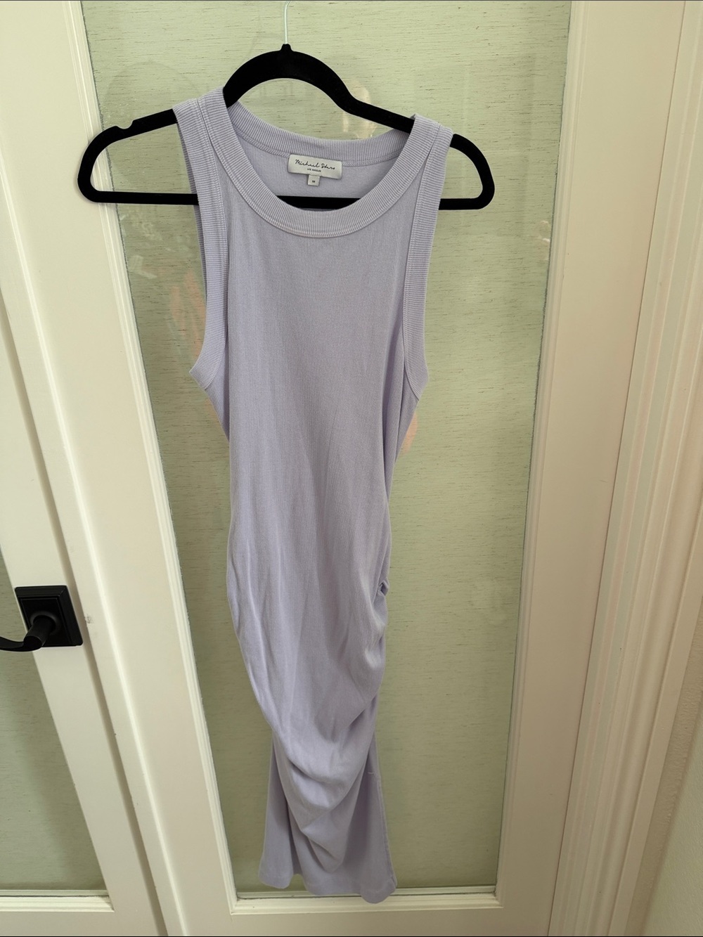 Michael Stars Ribbed Maxi Tank Dress - Light Lavender